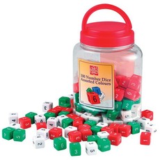 Edu-Science DICE Set 2 - 100 Number Dice Assorted