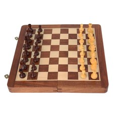 Rosewood Magnetic Chess Set - 25cm