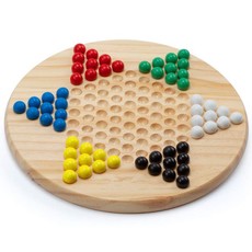 Wooden Checkers Family Game Set