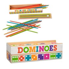 Wooden Pick Up Sticks & Dominoes