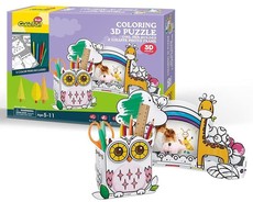 Cubic Fun Owl Penholder & Giraffe PhotoFrame 24 Piece 3D Puzzle With 5 Pens