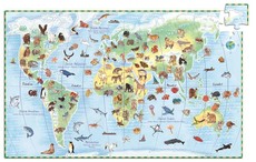 Djeco Puzzles - World's Animals + Booklet