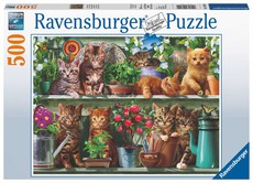 Ravensburger Cats on the Shelf - 500 Piece Puzzle