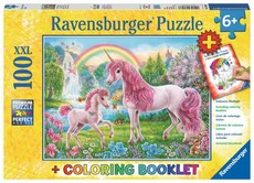 Ravensburger Magical Unicorns - 100 Piece Puzzle With Colouring Book