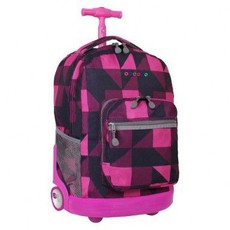 Block Pink Rolling Back Pack