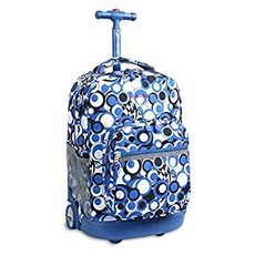 J World Chess Rolling Backpack - Blue