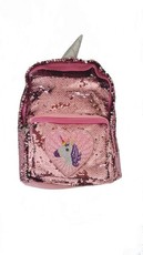 Sequin and Leather Backpack