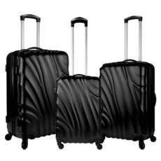 3 Piece Bolatu Spinner Luggage Set - Black