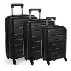 Fringe Design 3-Piece Luggage Set - Blue