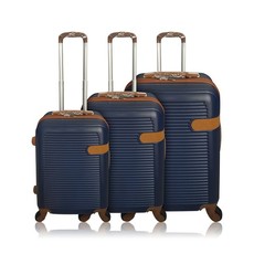 Safari Deluxe 3 piece Suitcase Set (Blue)