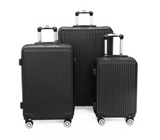 SideKick-Diamond 3pc luggage Set - Black