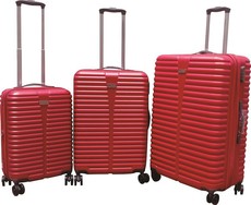 TRACK 3 Piece Suitcase Set - Wine Red