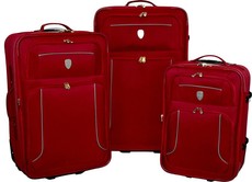 Travel Mate 3pce Two-Wheel Trolley Case Set Red