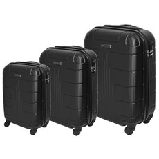 Marco Expedition 3 Piece Luggage Bag Set - Black