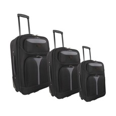 Marco Soft Case Luggage Bag Set of 3 - Black/Grey