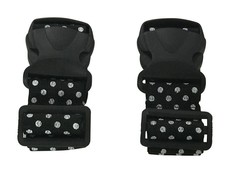 2 Luggage Straps.Black Polka Dot