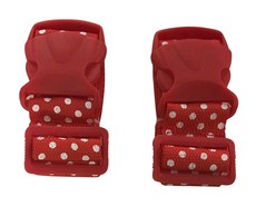 2 Luggage Straps.Red Polka Dot