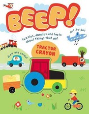 Beep! Puzzles, Doodles and Vehicle Facts (Activity Book with 5 Shaped Crayons)