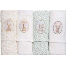 Sophie La Giraffe - Set of 4 Swaddles