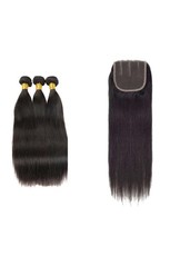 14" Peruvian 9A Bundles x 3 & 10" Closure Combo