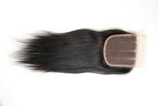 Beau Diva 10 inches Peruvian Straight 4X4 Closure Lace Frontal Three Parts