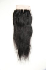 BLKT 10" 12A Brazilian Straight 4X4 Closure Lace Frontal Three Parts