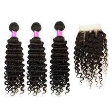 BLKT Free Closure Value Package 10A Peruvian 10" inches Deep Wave Weave