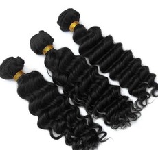 Deep Wave Malaysian Curl Wetlook Hair 12 inches 3 Bundles Peruvian