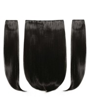 Yolanda 3 Piece Head Clip Extensions 24'' Natural Black Colour 4