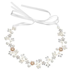 Olive Tree - Crystal & Pearl Styled Headband - Bridal / Formal Event