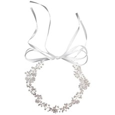 Olive Tree - Crystal Flower & Leaf Styled Headband - Bridal / Formal Event