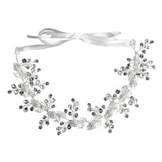 Olive Tree - Metal Leaf & Crystal Styled Headband - Bridal / Formal Event