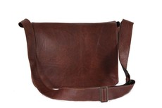 King Kong Leather Post Man Bag/ 13" Messenger Bag - Brown