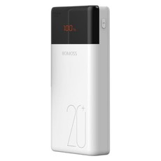 Romoss LT20PS+ 20000mAh Dual USB, Type-C & Lightning Power Bank - White