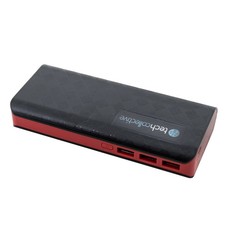 TechCollective LED PowerBank 12 000mAh Black/Red (Pack of 2)