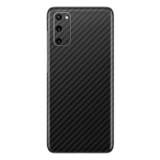 Black Carbon Fibre Vinyl Wrap Skin for Samsung S20 - Two Pack