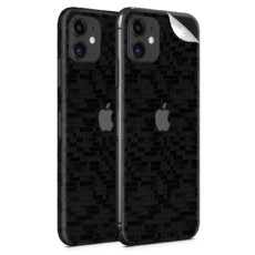 Black Glitch Vinyl Skin for iPhone 11 - Two Pack