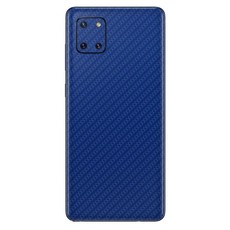 Blue Carbon Fibre Vinyl Wrap for Samsung Note 10 Lite - Two Pack