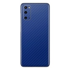 Blue Carbon Fibre Vinyl Wrap Skin for Samsung S20 - Two Pack