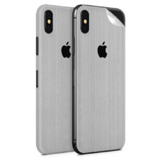 Brushed Metal Vinyl Skin for iPhone XS - Two Pack