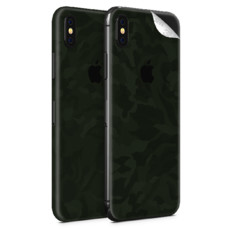 Military Green Camo Vinyl Skin for iPhone X - Two Pack