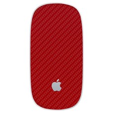 Red Carbon Fibre Vinyl Wrap for Apple Magic Mouse - Two Pack