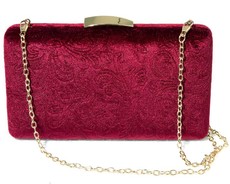 Blackcherry Baroque Embossed Clutch Bag