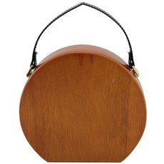 Blackcherry Crescent Moon Top Handle Bag - Tan