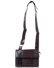 Blackcherry Croc Sling With Flap