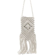 Blackcherry Retro Fringe Crochet Cross Body