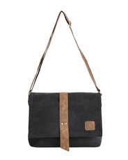 Canvas messenger bag - black