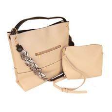 CRC Premium 3269 2-in-1 Shoulder Handbag Set - Beige