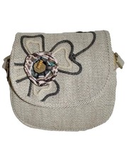 Fino Handmade Linen Crossbody Bag - Cream