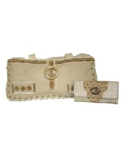 Fino Linen Shoulder Bag & Purse - Beige